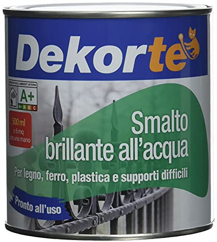 GDM Dekortè Smalto Brillante all'Acqua, Bianco, 500 ml