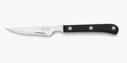 Arcos Bordskniv-serien, skifferkniv, sågat blad i rostfritt stål, 115 mm, svart oximetylenhandtag