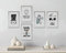 4Good Bilder Kinderzimmer Modern Nordic Moon Stars Sun Sonne mond Sterne Bilder Set Jungen mädchen babyzimmer (Born to be wild A4)