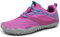 SAGUARO Enfant Barefoot Shoes Garçon Fille Chaussures Enfant Minimalistes Antidérapantes Chaussures de Sport Pieds Nus pour Trail Running Rose,GR.30