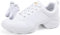 RHSMQ Chaussures De Danse pour Hommes, Chaussures De Danse Sportives Décontractées, Adulte pour Hommes Voler en Treillis Tissé en Bas De Forme Souple Fitness Four Seasons Dance Shoes(43, White)