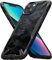 Ringke Fusion-X Case Kompatibel mit iPhone 13 Hülle, Verbesserte Griffigkeit Handyhülle, Handschlaufe Loch mit Fingerabdruckfest 3D Militär Muster - Camo Schwarz
