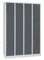 Schrank & Stuhl Spind – Metallspind mit 4 x 2 Abteilen in 195 x 117 x 50 cm, Schließfachschrank mit Drehriegelverschlüssen, Lieferung komplett montiert, Grau/Anthrazit