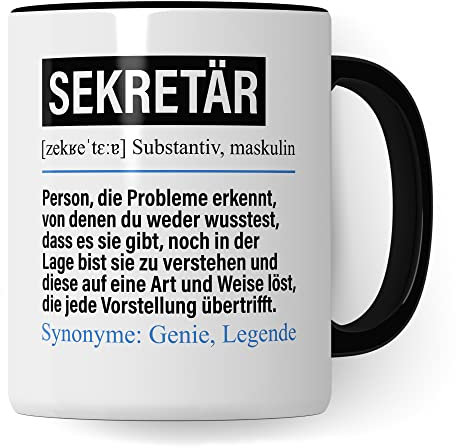 Tasse Sekretär lustig, Sekretär Geschenk Beruf, Spruch Kaffeebecher Sekretäre Geschenkidee, Beruf Kaffee-Tasse Teetasse Becher