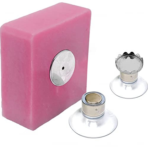 Lot de 2 Porte-Savons Magnétiques à Ventouse | Design Simple & Fixation Puissante | Acier Inoxydable | Support Mural | sans Perçage | Salle de Bain | Cuisine | WC