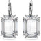 Swarovski Orecchini pendenti Millenia, Taglio ottagonale, Bianchi, Placcato rodio