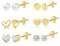 Gold Ohrstecker Set für Damen, Gold Ohrstecker Kleine 14k Vergoldet Ohrstecker 925 Ohrringe für Damen Mädchen mit Perle Schmetterlings Blume Blaue Kugel Dreieckige Ohrstecker