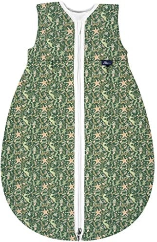 Alvi Baby Mäxchen Thermo Schlafsack, Baby-Schlafsack ohne Ärmel, Winterschlafsack, Außensack wattiert (GOTS Underwater World, 110)
