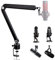 SUNMON Bras de micro – Bras de microphone compatible avec HyperX QuadCast, support de microphone rotatif à 360°, bras de perche en métal lesté pour HyperX QuadCast, Blue Yeti, MV7, Rode et la plupart