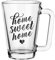 Glasmark Krosno Ensemble De 6 Tasses En 250Ml Tasse Transparente Tasse A Cafe Transparente À Café Résistant Au Lave-Vaisselle Avec L'Inscription