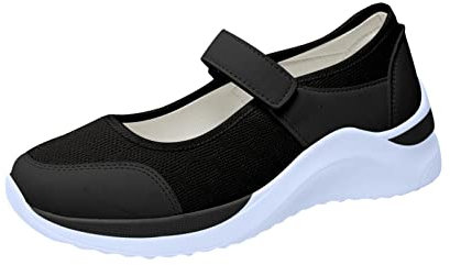 Sneakers Femmes Léger Chaussures de Marche en Maille avec Scratch Décontracté Mary Janes Sandales Détentes avec Plateforme Confortable Fitness Sport Été Chaussures de Fitness Baskets