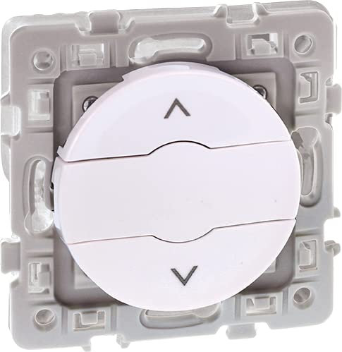 EUR'OHM Interrupteur volets roulants 3 positions - Blanc - SQUARE RENO - Interrupteur et prise