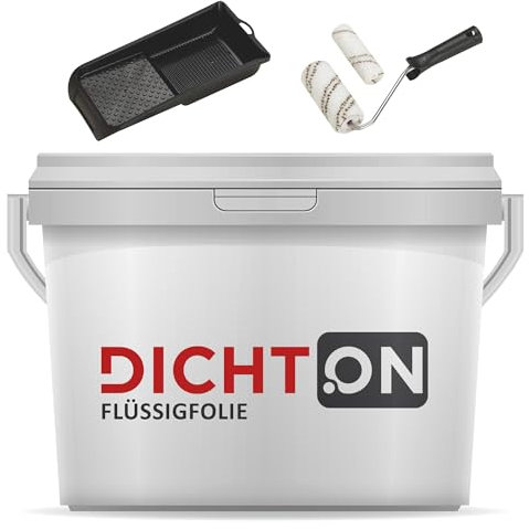 Flüssigfolie 12kg Wassersperre, Dichtmasse, Abdichtung Dusche, Bad, Küche für Wand & Boden - Flüssige Dichtfolie lösemittelfrei, silikonverträglich © DICHTON D.30W