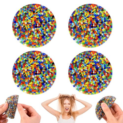 4PCS Picky Pad, Skin Picking Fidget Toys, Fidget Toys for Anxiety, Picky Pad Reusable Sensory, Sensory Funny Toys for Picking Pad,Pimple Popper Toys to Relax Anxiety (4pcs)