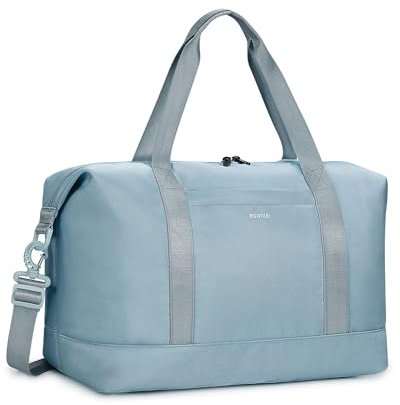 ECOHUB Ryanair Cabin Bags 40x20x25, 20L Underseat Hand Luggage Bag, Foldable Carry On Bag with Removable Wet Pocket, Water-Resistant Overnight Hospital Weekend Bag for Women, Grey (Patent Pending)