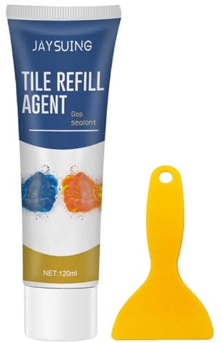 Tile Grout Repair - Grout Pen White - Tile Paint for Bathroom - Bathroom Tile Paint - Bathroom Grout - Cream Grout - Grout Reviver White For Bathrooms Kitchen Floor Tile - Wall Lines - 120ml
