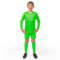 FORZA Kids' Goalkeeper Long Sleeve Kit – Breathable & Sweat-Wicking Football Goalie Set – Includes Shirt, Shorts & Knee-High Socks (Fluro Green, Age 13-14)