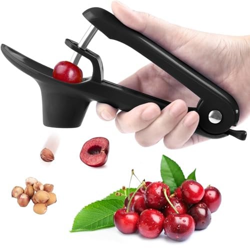 Cherry Pitter, Cherry Stoner, Olive Pitter, Cherry Pip Remover, Cherry Pitter Tool,Cherry Stoner Remover UK (Black)