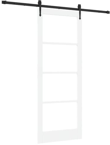 vidaXL Schiebetür 83 x 211 cm Massivholz Kiefer und Glas | Diese Tür hat ein schlankes Design, das perfekt zu modernen Dekoren passt, Kommt mit allem,