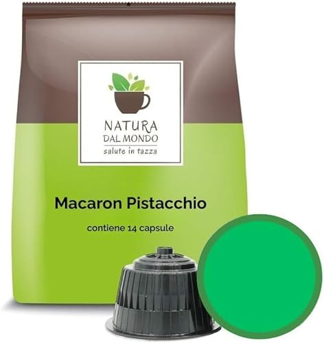 Capsule compatibili con Dolce Gusto - Bevande Caffè dal Mondo - Natura dal Mondo (10 Pack, Macaron Pistacchio)