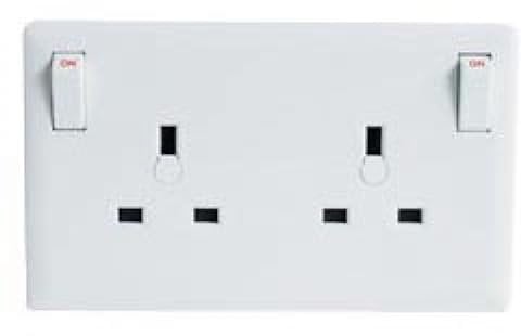 Lyvia Electrical 4449 2 Gang Switched Converter Socket, White