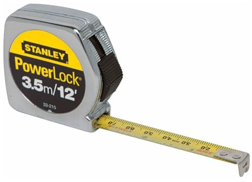 6 Pack Stanley 33-215 3.5m/12' x 1/2 PowerLock Tape Measure - Metric/Standard Graduations