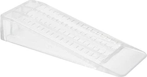 WAGNER Türkeil STANDARD CLEAR - 80 x 30 x 15 mm, aus hochwertigem, transparentem Kunststoff, zum Unterschieben, fixiert die Tür, schützt Tür und Wand - 15690501