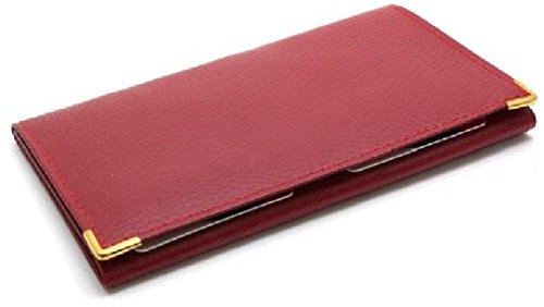MAMJACK® Portefeuille/Portechequier Porte Chéquier Porte Carte Crédit Pièce D'identité en Cuir Neuf Homme Femme (Rouge)