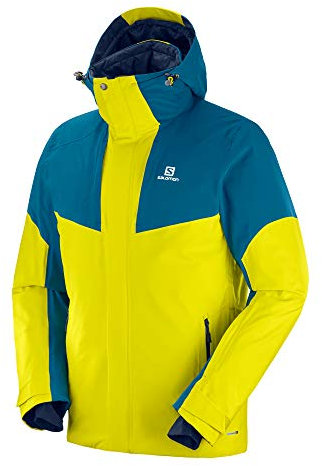 Salomon Herren Ice Rocket Jacke, Größe S, Sulphur Spring/Moroccan Blue