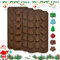 GOLRISEN 4 Stück Weihnachten Schokoladenformen Silikon Pralinenform Lebensmittelqualität Backformen zum Backen mit 5 Verschiedene Muster Wiederverwendbare Silikonform für Süßigkeiten Gelee Pudding