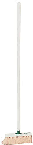Easy Shopping® Wooden Handle Broom Soft & Hard Brush Sweeping Industrial Home Garden Yard Outdoor Easy Grip (10 Soft Brush)