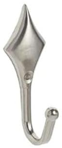 Par de ganchos de metal para cortinas (plata satinada (diamante))