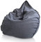 Aiire Relaxo Sitzsack XXL für Kuschelecke - Luxus Bean Bag Chair Design aus Baumwolle mit Füllung - Riesen Sitzsäcke Erwachsene, Sitz Sack Flauschig - Bodenkissen Grob, Bodenstuhl, Bodensessel Grau