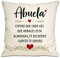 Regalo de Abuela para Nieta y Nieto - Funda de Cojín 'Espero Que Cada Vez Que Abraces Esta Almohada Te Recuerde lo Mucho Que Te Quiero' - Cumpleaños y Día de la Madre - 45 x 45 cm