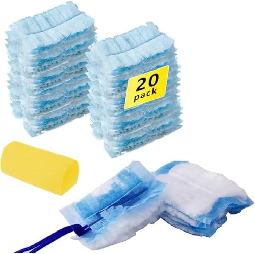 XTAIQD 20 PCS Flash Dust Magnet Refills,Disposable Duster Heads,Fluffy Duster Refills,Strong Electrostatic Dust Removal for Home & Car Cleaning,Manual Dust Refill Pack with 1 Handle 1 Dust Sponge
