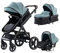 YAZOCO kinderwagen 3 in 1 Buggy Babybett Komplett Set Einem Klick Zusammenklappbarer Kinderwagen, KombiKinderwagen Aluminiumrahmen für Neugeborene