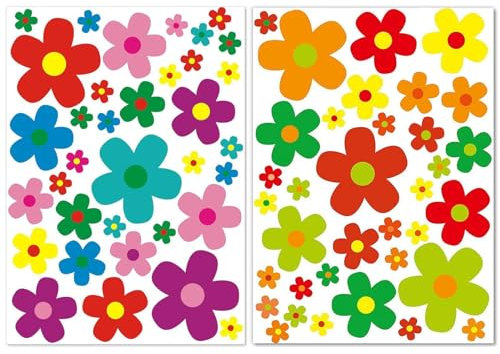 ALEGRE® Blumen Aufkleber Fahrrad Sticker, 70 Blümchen Wasserdicht Vinyl Fahhrad Aufkleber Autoaufkleber Blumen, Fahrradaufkleber für Laptop, Auto, Motorrad, Handy