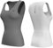 Fahrradtrikot Damen äRmellos,Radtrikot Atmungsaktiv Rennrad Trikot Fahrradshirt Mountainbike Frauen Sport Shirts FüR Damen Tank Top Taschen Beige-Grau M