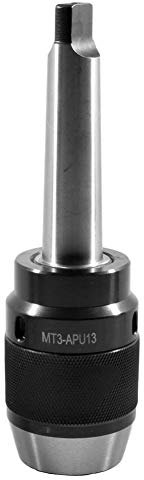 ANKROYU MT3-APU13 Drehbohrfutter, CNC-Fräsmaschine aus oberflächengehärtetem Stahl mit flachem Schwanz, integriertes Bohrfutter, schlagfestes Fräsmaschinen-Bohrfutter
