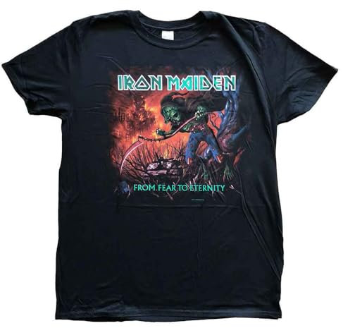 Rock Off officially licensed products Iron Maiden from Fear to Eternity Album T Shirt L Black