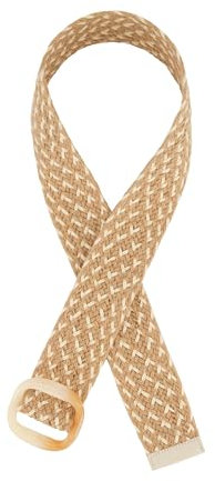 Ulla Popken Damen große Größen Übergrößen Plus Size Gürtel, Flechtoptik, zweifarbig sand 155 840993156-155