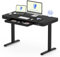 FLEXISPOT Q3 Höhenverstellbarer Schreibtisch mit LED-Höhenanzeige, Memory-Funktion und USB, Elektrischer Schreibtisch mit Schublade für Homeoffice 140 x 70 cm (Luxusschwarz)