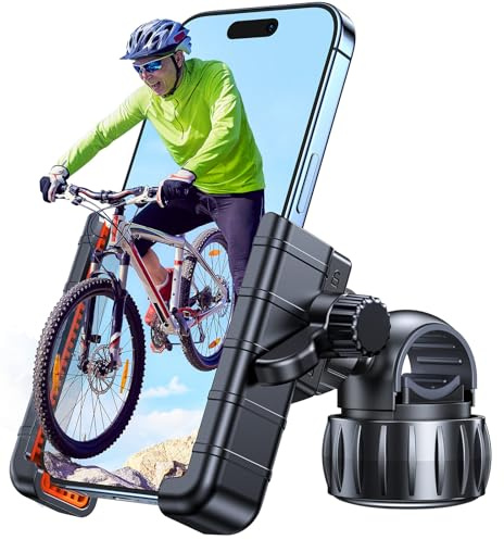 Coolpow Porta Cellulare Moto [Antivibrante & 360° Rotabile ] Porta Cellulare Bici [Ultra Stabile & 1S Blocco Rapido] Supporto Telefono Moto per iPhone/Galaxy 4.7-6.8 Smartphone