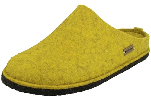HAFLINGER Damen Herren Hausschuhe Pantoffeln Filz Flair Soft 311010, Größe:40 EU, Farbe:Gelb