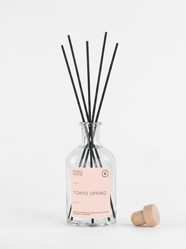 BOHORIA Raumduft Stäbchen 250ml – Lufterfrischer Eleganter Duftdiffuser mit Stäbchen – Konstante Duftabgabe für Wohnraum, Schlafzimmer & Bad (250 ml, Tokyo Spring)