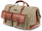 DRAKENSBERG Reisetasche 'Steve' - Canvas Weekender Herren und Damen mit Leder im Vintage-Abenteuer-Design, 60L - Khaki-Beige, DR00104