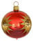 Thüringer Weihnacht 52-042 Christbaumkugel mit 3 Reflex, 6 cm, rot, Reflex Gold, 3 Stück