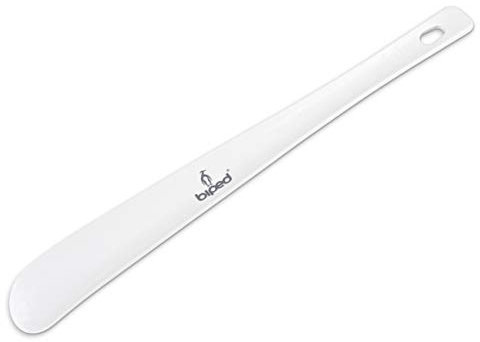 Die Schuhanzieher Calzascarpe in plastica 35 cm con perforazione per appendere z1555 (bianco)