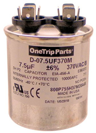 OneTrip Parts USA Run Condensateur 7,5 UF - 7,5 MFD 370 VAC rond