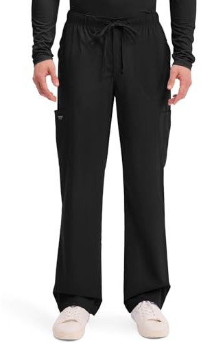 Cherokee Workwear Professionals WW190 Mens Tapered Leg Pant,Black,Medium Short